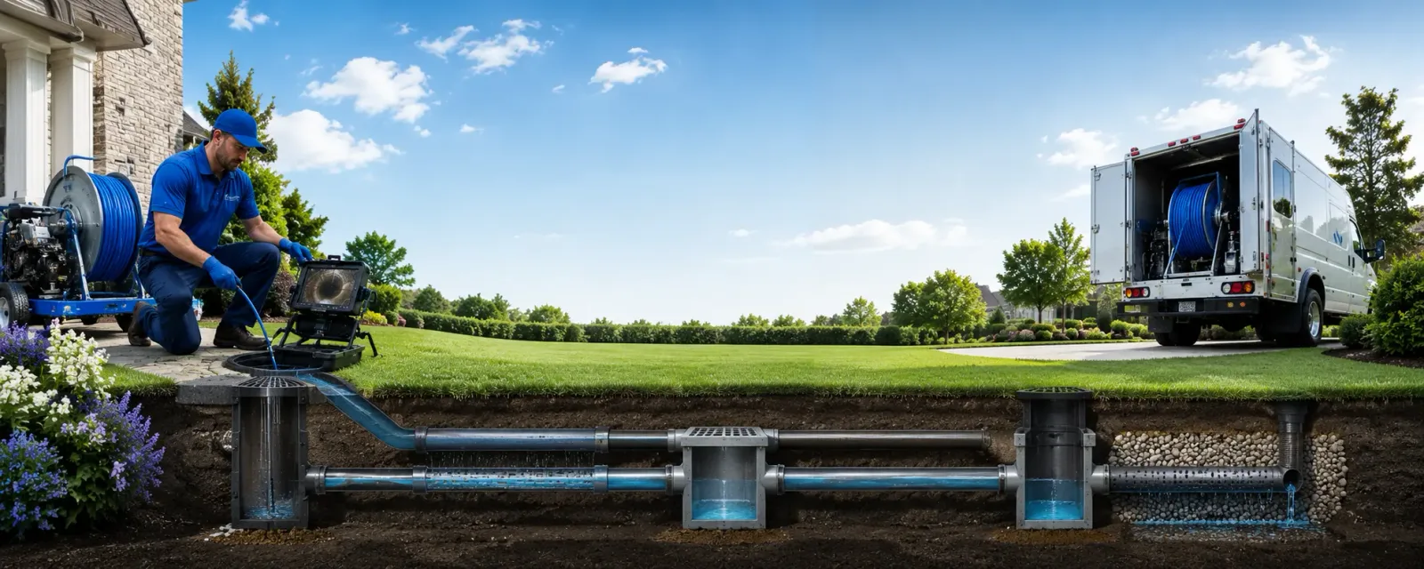 Outdoor drain cleaning information for Lake George, MN
